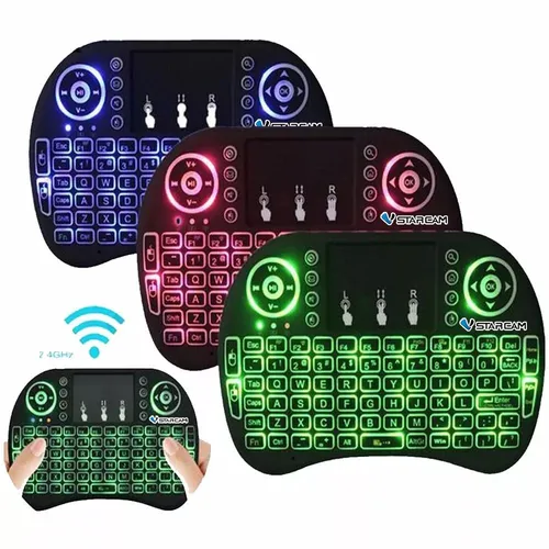 Teclado Inalambrico Mini Con Luz Led Bluetooth + Touch Pad