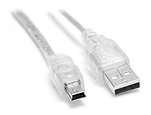 Cabo Mini Usb Para Usb Macho 1,2 Metros Fcaa-mini Feasso Cor Branco