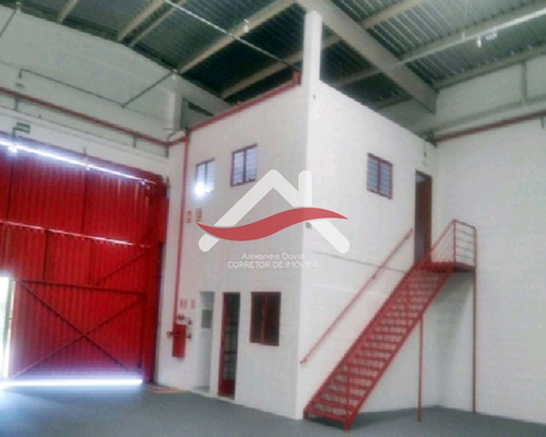 Imagem 5 de 11 de Locação - Ótimo Galpão Comercial Em Condomínio, 500 M². 2 Vestiários, Mezanino C/ Wc, Refeitório, Pé Direito 7,5 M. Portaria. Segurança. Localização - Gl00011 - 70260438