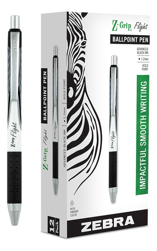 Pluma Retráctil Z-grip Flight Color Negro