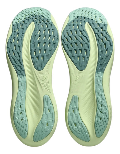 Tenis Asics Mujer Dama Gel Nimbus 26 Cool Matcha Negro Running