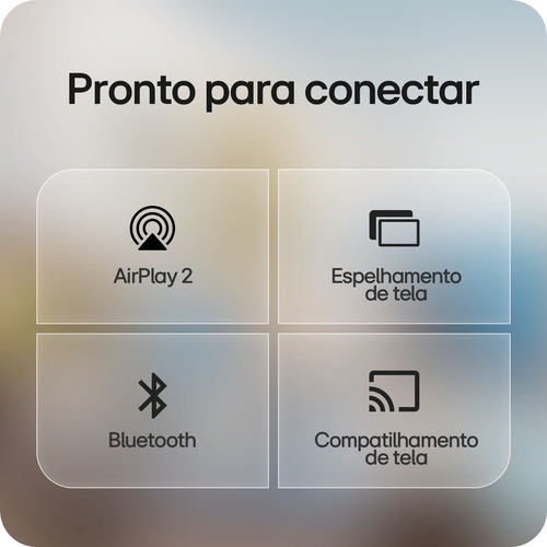Projetor LG CineBeam Q 4K UHD Laser, Smart WebOS, Leve e Ultraportátil, até 120”, Screen Share, Air Play, Bluetooth e Alto-falante - HU710PB