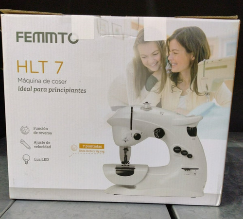 Imagen 8 de 9 de Máquina De Coser Recta Femmto Hlt7 Portable Blanca 220v