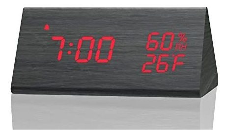Reloj De Alarma Digital, Con Pantalla De Tiempo Led C89wc