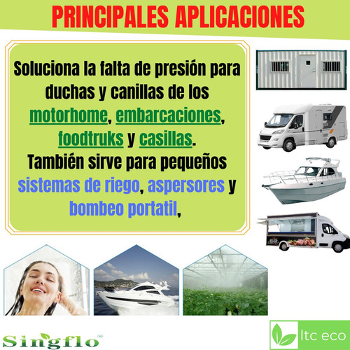 Imagen 2 de 9 de Bomba De Agua 4.3 Lpm 12 V Motorhome Casa Rodante Nautica
