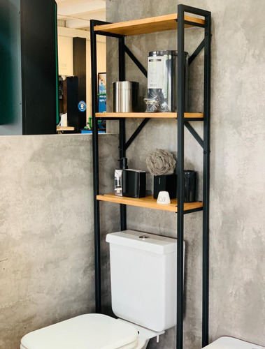 Mueble Organizador De Baño 3 Estantes Sobre Mochila Repisa