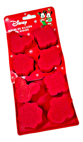 * Molde Silicon 8 Mickey Minnie Mouse Navidad Jabon Choco