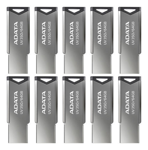 Kit 10 Memoria Usb 64gb Rapida Metalica Mayoreo