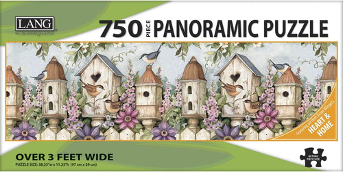 Rompecabezas Panorámico De 750 Piezas Lang Birdhouse Garden