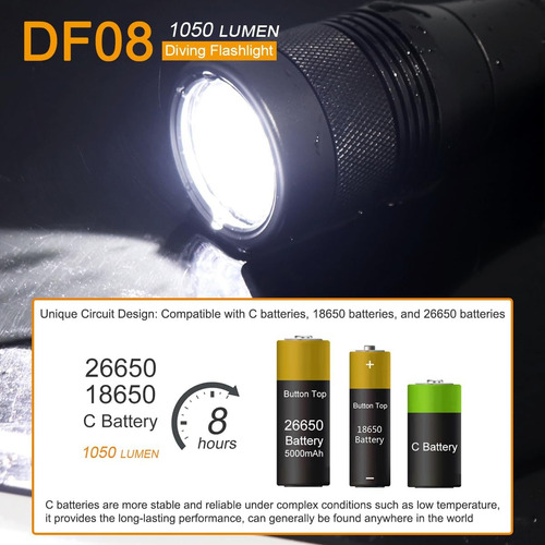 Resistente Al Agua 1000 Lúmenes Led Linterna De Buceo ...