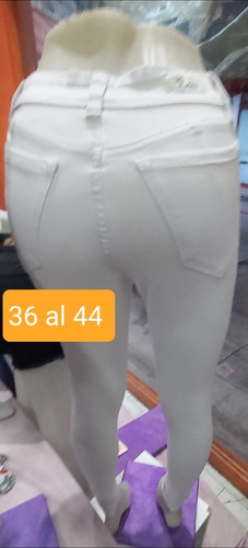Jean Dama Blanco Elastizado