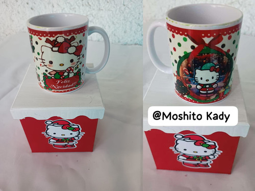 Taza Pino Navideño Con Caja De Madera