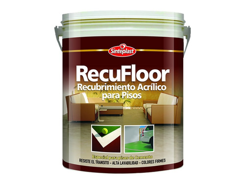 Recufloor Recubrimiento Acrilico Pisos 4 Lt Sinteplast