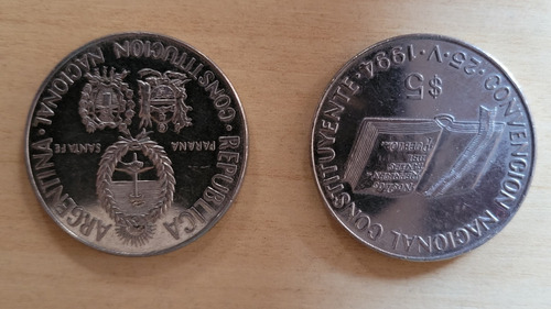 Moneda Argentina 5 Pesos Set Convención Constituyente 1994