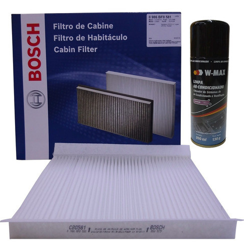 Filtro Ar Condicionado Bosch + Higienizador Duster Logan