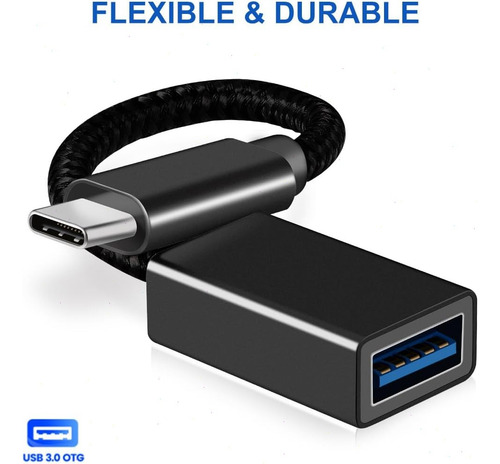 Adaptador Usb 3.0 Tipo C Otg 0,15 Metros Hilo Trenzadferroso