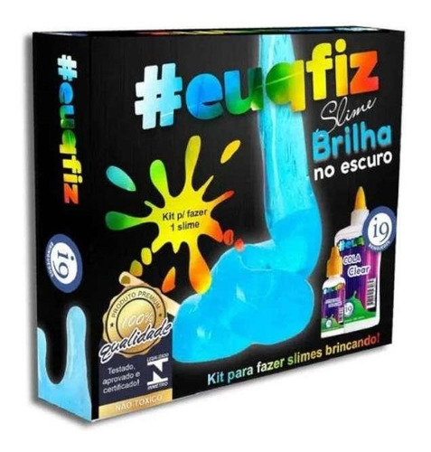 #euqfiz Kit Fazer Slime Brilha No Escuro - I9 Brinquedos