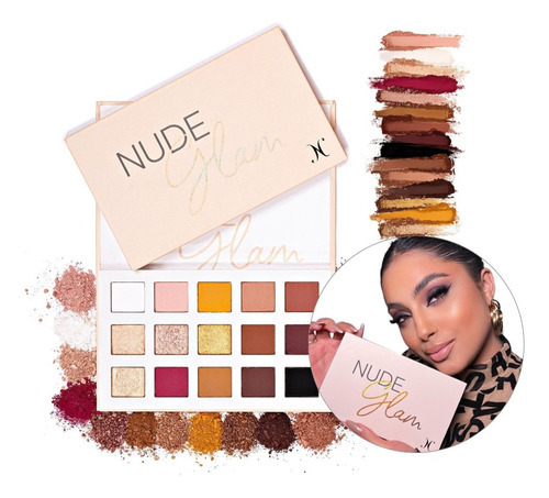 Paleta De Sombras Nude Glam Nathalia Nath Capelo Cor Da Sombra Paleta Nude Glam Com 15 Cores Lindas