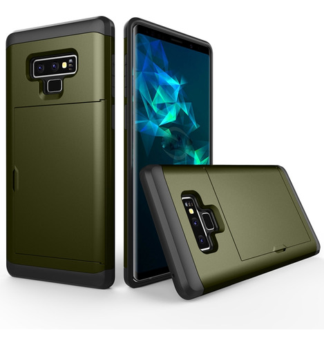 Funda Combinada Verde Militar Para Galaxy Note 9
