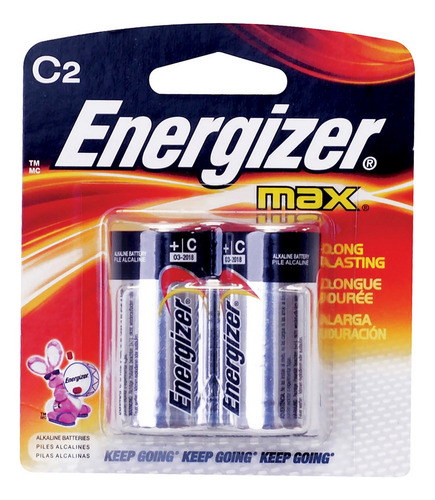 Pila Alcalina C Energizer Max Con 2 Pzas Blister