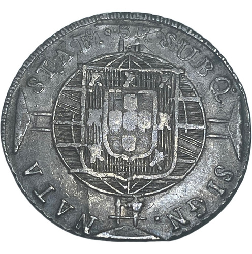 Moeda Prata 960 Réis 1821 Bahia Var 6a Rara México F T
