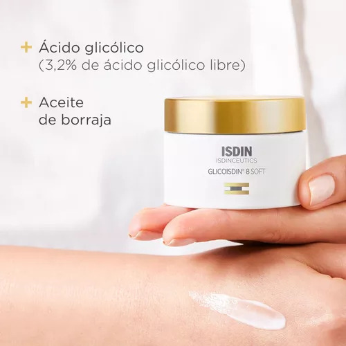 Glicoisdin Acido Glicolico 8% Crema Rostro Acne Tonico Suave