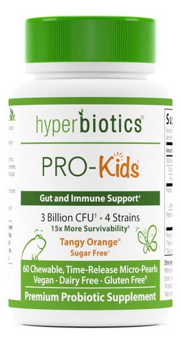 Probioticos Para Ninos Pro-kids: 60 perlas Pequenas De Liber