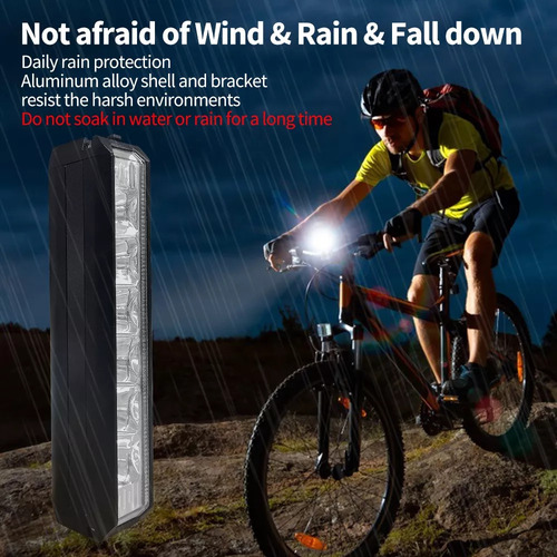 Luz bicicleta HYsmart 6000 recargable accesorios con luz trasera luz para bicicleta impermeable 6 Led, lampara bicicleta luces de bicicleta superbrillantes para conduccion nocturna con 5 modos