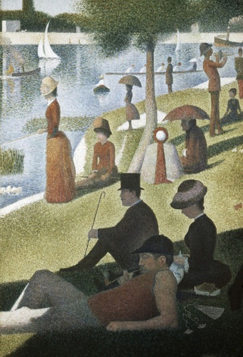 Lienzo Tela Georges Seurat Detalle Domingo En Jatte 70x48cm