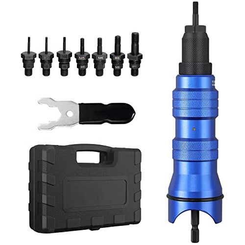 Rivet Nut Drill Adapter Cordless Riveting Tool Kit With...