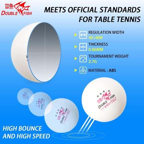 Pelotas De Ping Pong Blancas Ittf 3 Estrellas 40 Abs Blanco