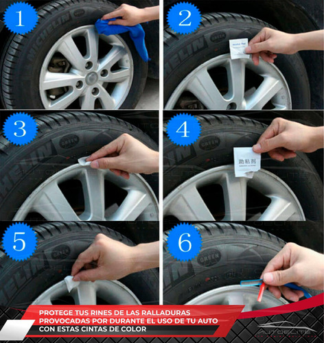 Imagen 8 de 10 de Tira Cinta Goma Protectora Filo De Rin Adherible 8 Metros