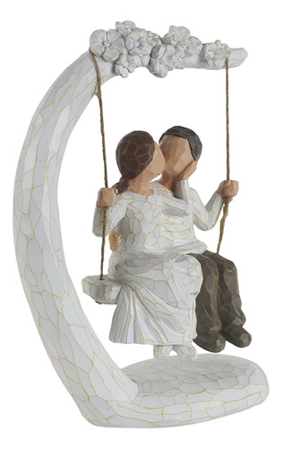 Escultura De Amante, Estatua De Pareja En Columpio, Figura