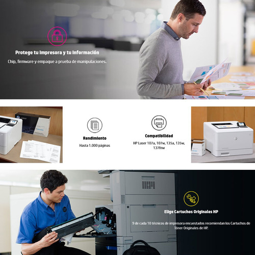 Kit Toner Hp 105a Original + Resma A4 107a 107w 135a 135w