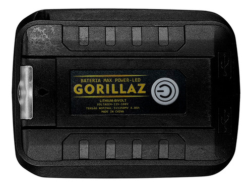 Adaptador De Carregamento Usb Para Baterias 18v Com Luz Led De Trabalho Gorillaz