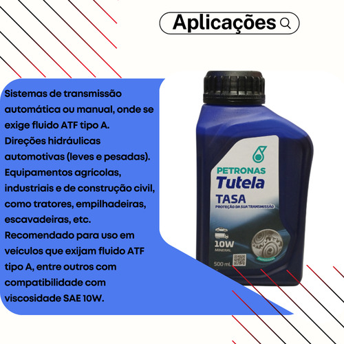 Óleo Petronas Atf Tasa 10w Kit 2 Unid 500ml Direção