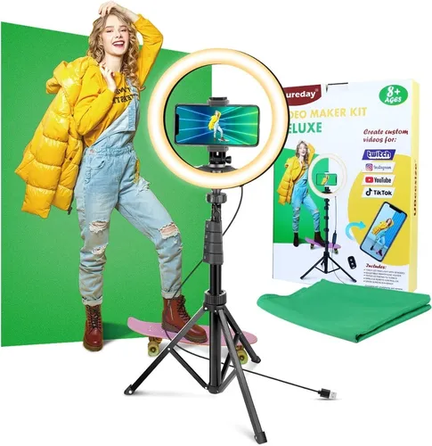 Aro De Luz Selfie 10 Tripode 62 Y Pantalla Verde. MercadoLibre
