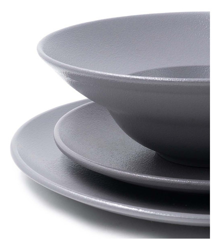 Set Vajilla Magma De Porcelana Rak X18 Piezas Para 6