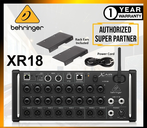 Behringer Xr18 Mezcladora De Rack Para Tablet/android 18 Ch