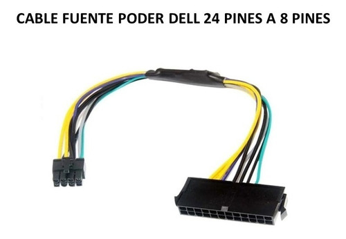 Cable Fuente Poder Dell 24 A 8 Pines