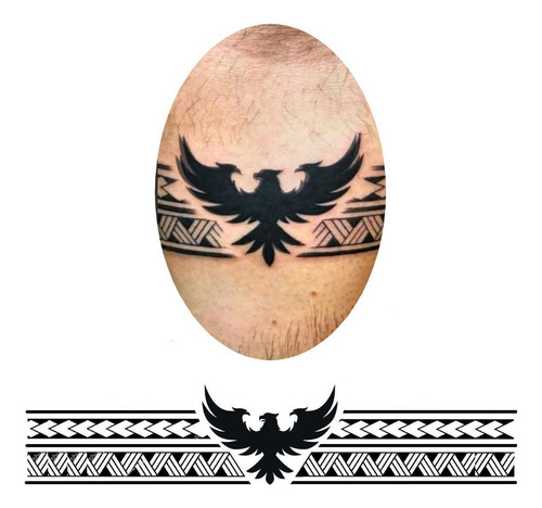 Tatuagem Temporária Faixa Falcão Moldelo
