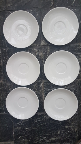 Platos  Vintage Porcelana Verbano Blancos Precio Por Los 6