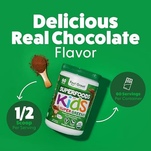 Super Greens Feel Great Para Niños - Chocolate