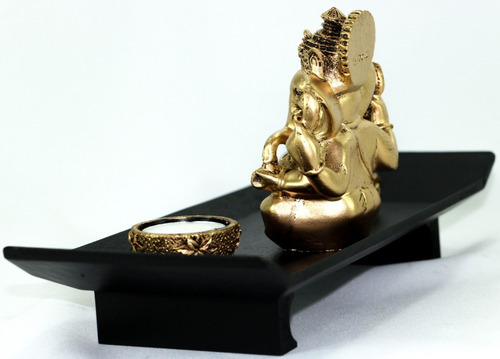 Imagem 5 de 7 de Porta Velas Para 2 Velas Altar Aparador Com Ganesha