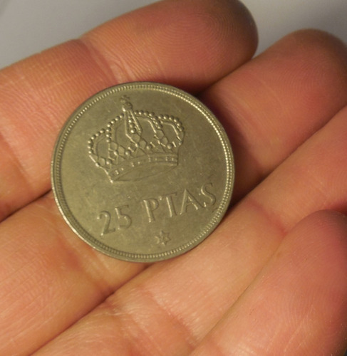 Moneda 25 Pesetas, España 1975.