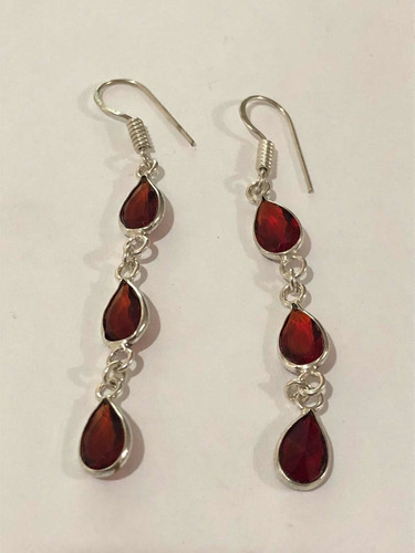 Aretes Pendientes De 2.44 925 Joyas De Plata Granate