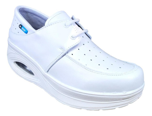 Zapatos Blanco Piel Antifatiga 1985 Enfermera,dentista,chef