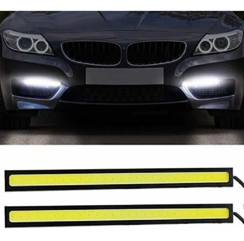 2 Cintas Tira Luz Led Drl Blanco 17cm Farola Carro/moto Univ