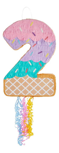 Cuerda De Piñata Helado Número 2 Para Decoraciones 42 X 29 X