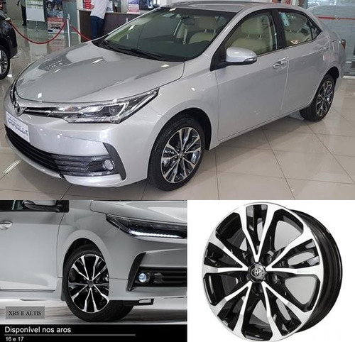 Roda Toyota Corolla Xrs 2018/2019 Aro16 ( 1un ) Cor Preta Com Diamantado